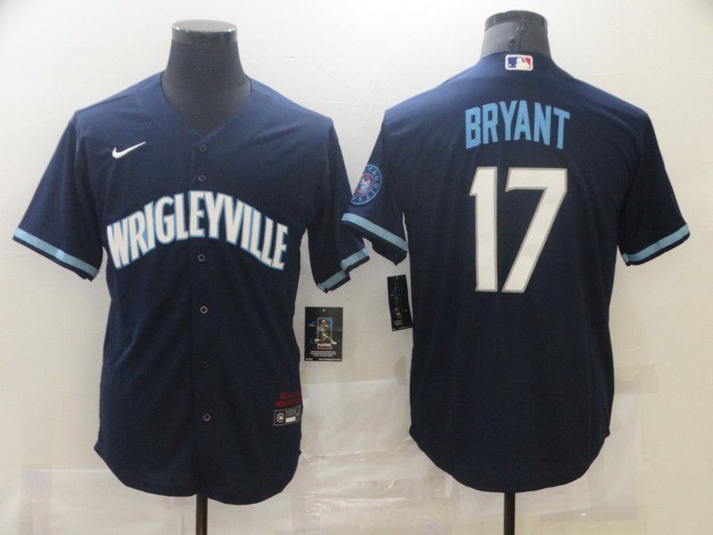 Men Chicago Cubs #17 Bryant Blue City Edition 2024 Nike MLB Jersey style 1->chicago cubs->MLB Jersey